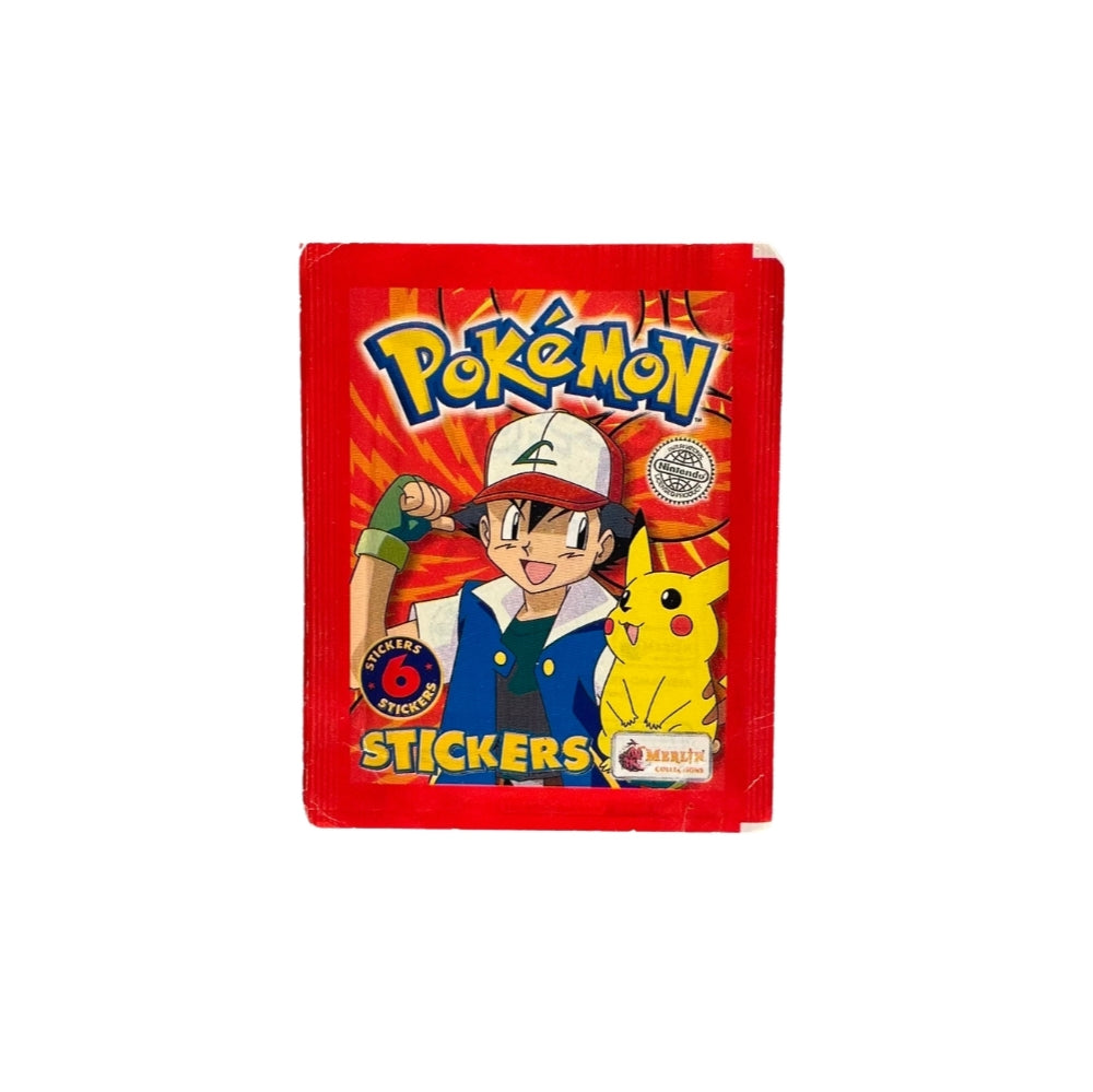 Pokémon Sticker Booster Pack Merlin Collection Neu OVP Retro Ash Pikachu